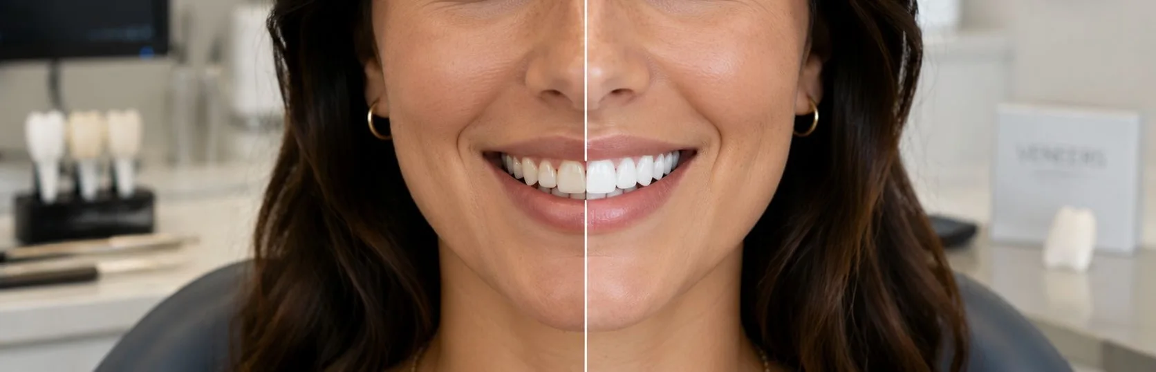 Before and after porcelain veneers smile makeover